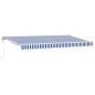 vidaXL Tenda Retrattile Blu e Bianco 400x200 cm Alluminio vidaXL Tenda Retrattile Blu e Bianco 400x200 cm Alluminio