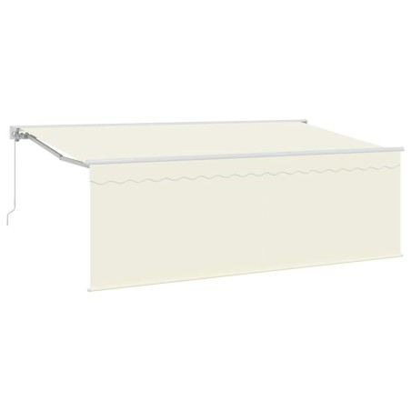 vidaXL Tenda Retrattile Crema Bianco Marrone 400 x 200 cm