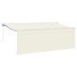 vidaXL Tenda Retrattile Crema Bianco Marrone 400 x 200 cm vidaXL Tenda Retrattile Crema Bianco Marrone 400 x 200 cm
