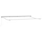 vidaXL Tenda Retrattile Crema Bianco Marrone 400 x 200 cm vidaXL Tenda Retrattile Crema Bianco Marrone 400 x 200 cm