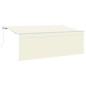 vidaXL Tenda Retrattile Crema Bianco Marrone 400 x 200 cm vidaXL Tenda Retrattile Crema Bianco Marrone 400 x 200 cm