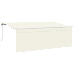 vidaXL Tenda Retrattile Crema Bianco Marrone 400 x 200 cm