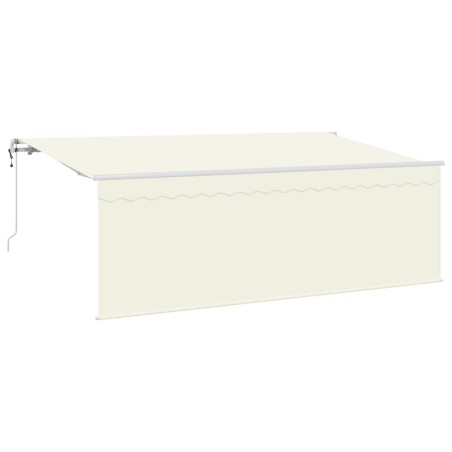 vidaXL Tenda Retrattile Crema Bianco Marrone 400 x 200 cm