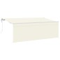 vidaXL Tenda Retrattile Crema Bianco Marrone 400 x 200 cm vidaXL Tenda Retrattile Crema Bianco Marrone 400 x 200 cm