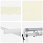 vidaXL Tenda Retrattile Crema Bianco Marrone 400 x 200 cm vidaXL Tenda Retrattile Crema Bianco Marrone 400 x 200 cm