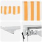 vidaXL Tenda Retrattile Giallo e Bianco 400x200 cm vidaXL Tenda Retrattile Giallo e Bianco 400x200 cm