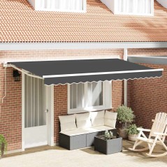 vidaXL Tenda Retrattile Antracite 400x200 cm Tessuto e Poliestere
