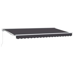 vidaXL Tenda Retrattile Antracite 400x200 cm Tessuto e Poliestere
