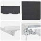 vidaXL Tenda Retrattile Antracite 400x200 cm Tessuto e Poliestere vidaXL Tenda Retrattile Antracite 400x200 cm Tessuto e Poliestere