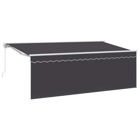 vidaXL Tenda Retrattile Antracite Bianco Grigio