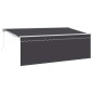 vidaXL Tenda Retrattile Antracite Bianco Grigio vidaXL Tenda Retrattile Antracite Bianco Grigio