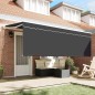 vidaXL Tenda Retrattile Antracite Bianco Grigio vidaXL Tenda Retrattile Antracite Bianco Grigio