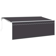 vidaXL Tenda Retrattile Antracite Bianco Grigio