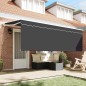 vidaXL Tenda Retrattile Antracite Bianco Grigio vidaXL Tenda Retrattile Antracite Bianco Grigio