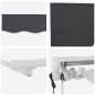 vidaXL Tenda Retrattile Antracite Bianco Grigio vidaXL Tenda Retrattile Antracite Bianco Grigio