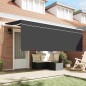 vidaXL Tenda Retrattile Antracite Bianco Grigio vidaXL Tenda Retrattile Antracite Bianco Grigio