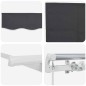vidaXL Tenda Retrattile Antracite Bianco Grigio vidaXL Tenda Retrattile Antracite Bianco Grigio