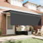 vidaXL Tenda Retrattile Antracite Bianco Grigio vidaXL Tenda Retrattile Antracite Bianco Grigio