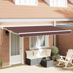 vidaXL Tenda Retrattile Marrone 400x200 cm