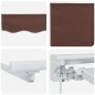 vidaXL Tenda Retrattile Marrone 400x200 cm vidaXL Tenda Retrattile Marrone 400x200 cm