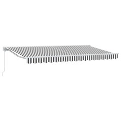 vidaXL Tenda Retrattile Antracite e Bianco 400x200 cm