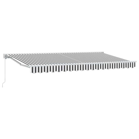 vidaXL Tenda Retrattile Antracite e Bianco 400x200 cm