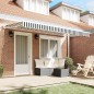 vidaXL Tenda Retrattile Antracite e Bianco 400x200 cm vidaXL Tenda Retrattile Antracite e Bianco 400x200 cm