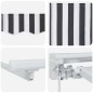 vidaXL Tenda Retrattile Antracite e Bianco 400x200 cm vidaXL Tenda Retrattile Antracite e Bianco 400x200 cm