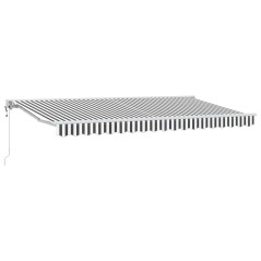 vidaXL Tenda Retrattile Antracite e Bianco 400x200 cm