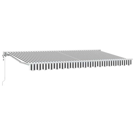 vidaXL Tenda Retrattile Antracite e Bianco 400x200 cm