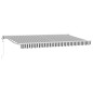 vidaXL Tenda Retrattile Antracite e Bianco 400x200 cm vidaXL Tenda Retrattile Antracite e Bianco 400x200 cm