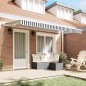 vidaXL Tenda Retrattile Antracite e Bianco 400x200 cm vidaXL Tenda Retrattile Antracite e Bianco 400x200 cm