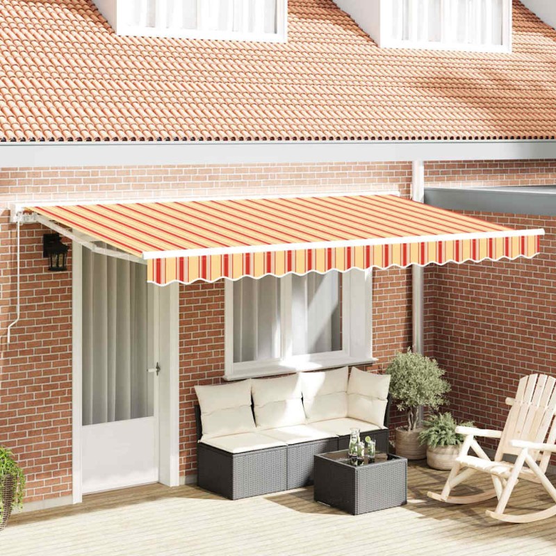 vidaXL Tenda Retrattile Blu Marino 400x200 cm Tessuto e Poliestere
