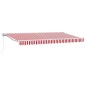vidaXL Tenda Retrattile Rosso e Bianco 400x200 cm vidaXL Tenda Retrattile Rosso e Bianco 400x200 cm