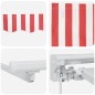vidaXL Tenda Retrattile Rosso e Bianco 400x200 cm vidaXL Tenda Retrattile Rosso e Bianco 400x200 cm