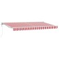 vidaXL Tenda Retrattile Rosso e Bianco 400x200 cm Alluminio vidaXL Tenda Retrattile Rosso e Bianco 400x200 cm Alluminio