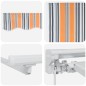 vidaXL Tenda Retrattile Blu Marino 400x200 cm vidaXL Tenda Retrattile Blu Marino 400x200 cm