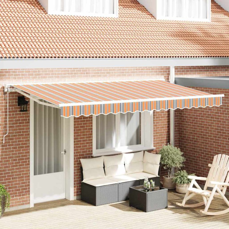 vidaXL Tenda Retrattile Blu Marino 400x200 cm vidaXL Tenda Retrattile Blu Marino 400x200 cm