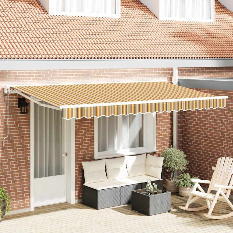 vidaXL Tenda Retrattile Blu Marino 400x200 cm vidaXL Tenda Retrattile Blu Marino 400x200 cm