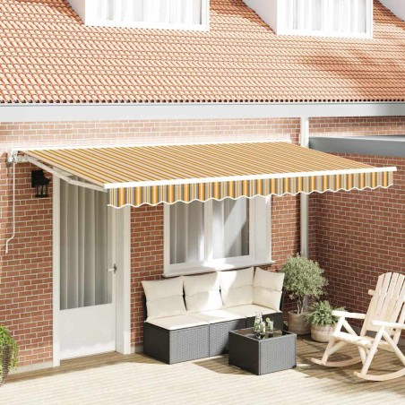 vidaXL Tenda Retrattile Blu Marino 400x200 cm