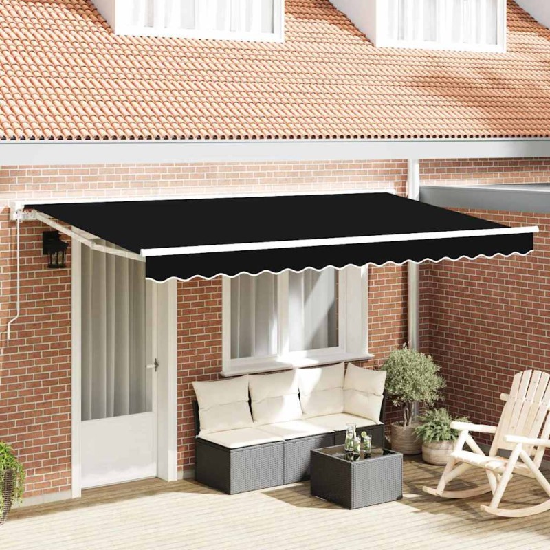 vidaXL Tenda Retrattile Nero 400x200 cm