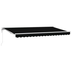 vidaXL Tenda Retrattile Nero 400x200 cm