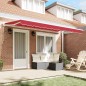 vidaXL Tenda Retrattile Rosso 400x200 cm Tessuto e Poliestere