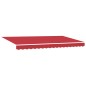 vidaXL Tenda Retrattile Rosso 400x200 cm Tessuto e Poliestere