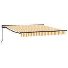 vidaXL Tenda Retrattile Giallo e Bianco 300x250 cm