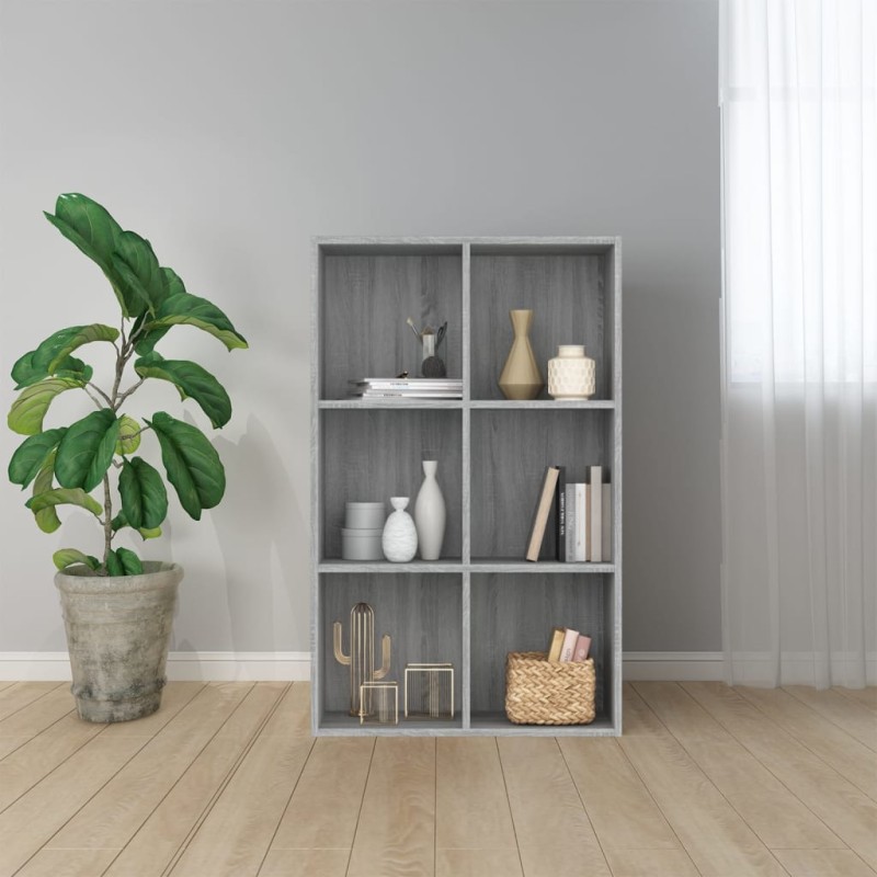 vidaXL Libreria/Credenza Grigio Sonoma 66x30x98 cm Legno Multistrato vidaXL Libreria/Credenza Grigio Sonoma 66x30x98 cm Legno Multistrato
