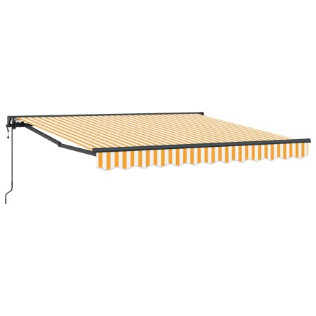 vidaXL Tenda Retrattile Giallo e Bianco 300x250 cm