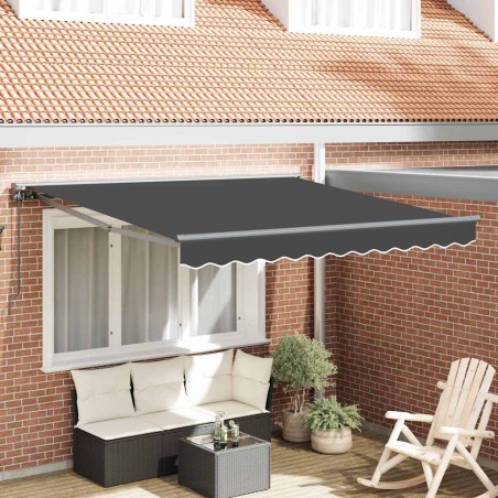 vidaXL Tenda Retrattile Antracite 300x250 cm Poliestere e Alluminio