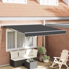 vidaXL Tenda Retrattile Antracite 300x250 cm Alluminio e Poliestere