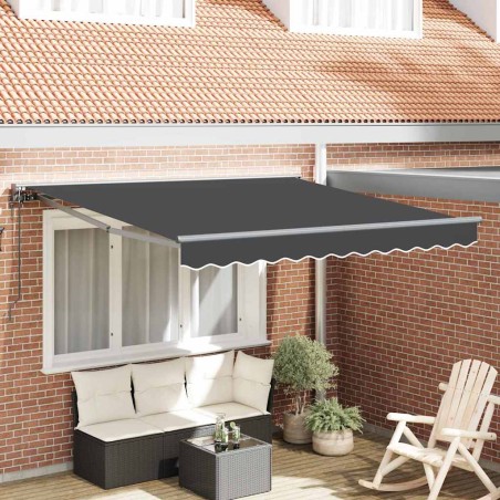 vidaXL Tenda Retrattile Antracite 300x250 cm Alluminio e Poliestere